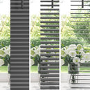 vidaXL Zsaluzia Ezüst Szürke 150 x 130 cm 25 mm PVC