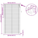 vidaXL Zsaluzia Ezüst Szürke 213 x 120 cm 25 mm PVC