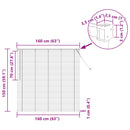 vidaXL Zsaluzia Fekete 150 x 160 cm 25 mm PVC