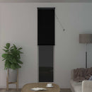 vidaXL Zsaluzia Fekete 213 x 60 cm PVC