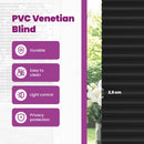 vidaXL Zsaluzia Fekete 213 x 80 cm 25 mm PVC