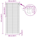 vidaXL Zsaluzia Fekete 213 x 100 cm PVC