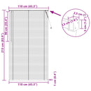 vidaXL Zsaluzia Fekete 213 x 110 cm PVC