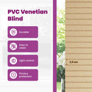 vidaXL Zsaluzia Világos barna mintával 150 x 50 cm 25 mm PVC
