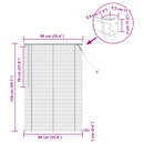 vidaXL Zsaluzia Sötét barna mintával 150 x 90 cm 25 mm PVC