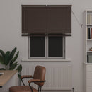 vidaXL Zsaluzia Sötét barna mintával 150 x 120 cm 25 mm PVC