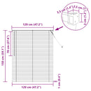 vidaXL Zsaluzia Sötét barna mintával 150 x 120 cm 25 mm PVC