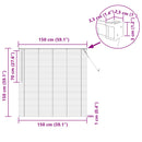 vidaXL Zsaluzia Sötét barna mintával 150 x 150 cm 25 mm PVC