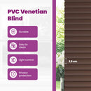 vidaXL Zsaluzia Sötét barna mintával 213 x 70 cm 25 mm PVC