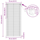 vidaXL Zsaluzia Sötét barna mintával 213 x 70 cm 25 mm PVC