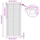 vidaXL Zsaluzia Sötét barna mintával 213 x 90 cm 25 mm PVC