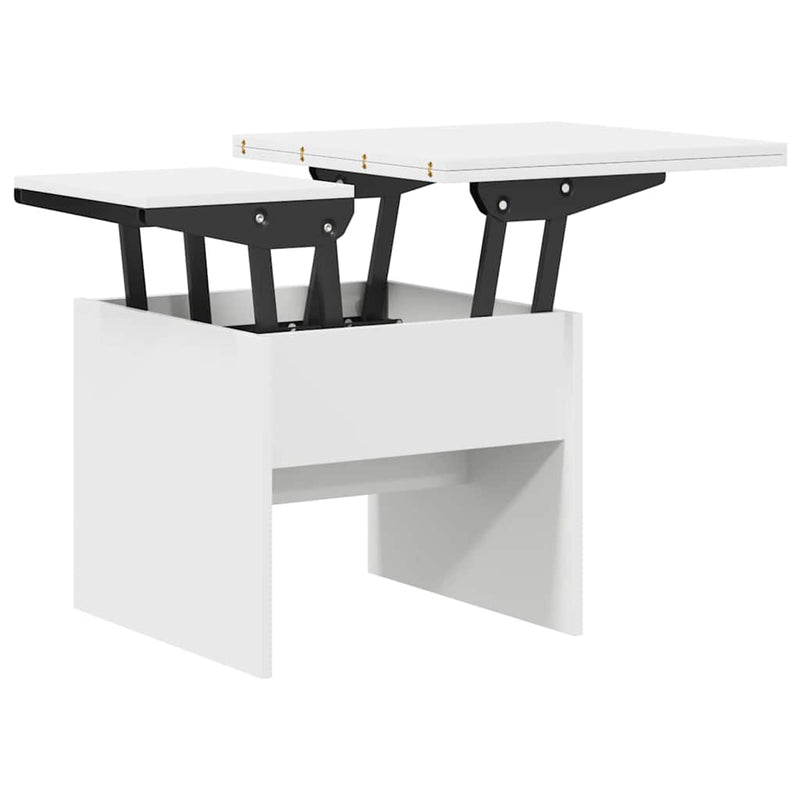 vidaXL Dohányzóasztal Fehér 55 x 54,5 x 45 cm Faanyag