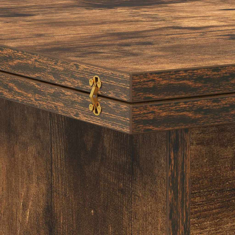 vidaXL Dohányzóasztal Füstölt tölgy 55 x 54,5 x 45 cm Faanyag