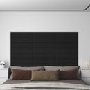 vidaXL Fali Fejtámla 12 pcs Fekete 60 x 15 cm szövet