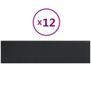 vidaXL Fali Fejtámla 12 pcs Fekete 60 x 15 cm szövet
