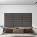 vidaXL Fali Fejtámla 12 pcs Szürke 60 x 15 cm szövet