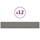 vidaXL Fali Fejtámla 12 pcs Világosszürke 90 x 15 cm szövet