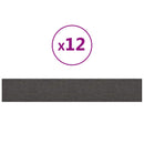 vidaXL Fali Fejtámla 12 pcs Sötétszürke 90 x 15 cm szövet