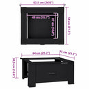 vidaXL Mosógép Talp Fekete 64 x 55 x 32.5 cm Acél