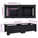 vidaXL Mosógép Talp 2 pcs Fekete 64 x 55 x 32.5 cm Acél