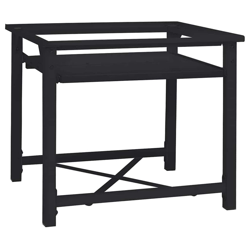 vidaXL Mosógép Talp Fekete 64 x 55 x 32.5 cm Acél