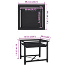 vidaXL Mosógép Talp Fekete 64 x 55 x 32.5 cm Acél