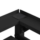 vidaXL Mosógép Talp 2 pcs Fekete 64 x 55 x 32.5 cm Acél