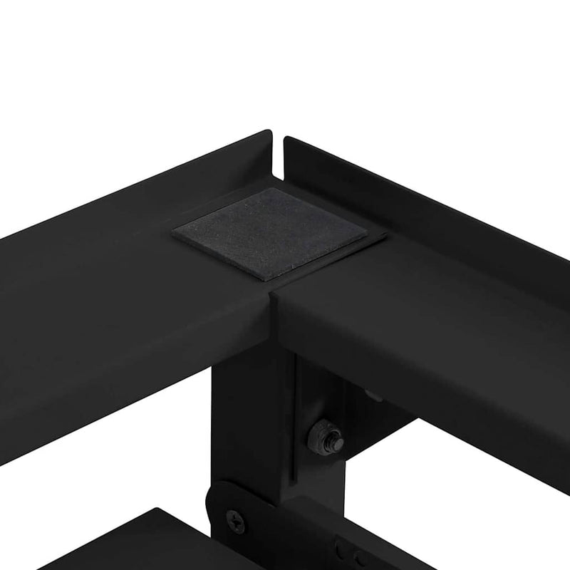 vidaXL Mosógép Talp 2 pcs Fekete 64 x 55 x 32.5 cm Acél