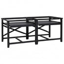 vidaXL Mosógép Talp 2 db Fekete 120 x 56 x 52 cm Acél