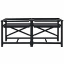 vidaXL Mosógép Talp 2 db Fekete 120 x 56 x 52 cm Acél