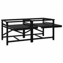 vidaXL Mosógép Talp 2 db Fekete 120 x 56 x 52 cm Acél
