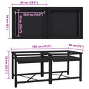 vidaXL Mosógép Talp 2 pcs Fekete 64 x 55 x 32.5 cm Acél