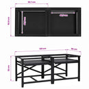 vidaXL Mosógép Talp 2 db Fekete 120 x 56 x 52 cm Acél