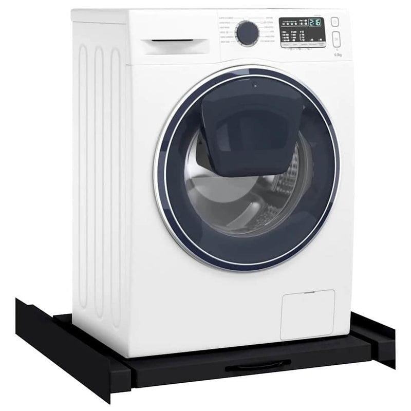 vidaXL Mosógép Középső Polc Fekete 60 x 60 x 8 cm Acél