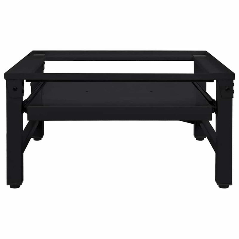 vidaXL Mosógép Talp Fekete 64 x 55 x 32.5 cm Acél