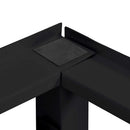 vidaXL Mosógép Talp 2 pcs Fekete 124,5 x 61,5 x 32,5 cm Acél