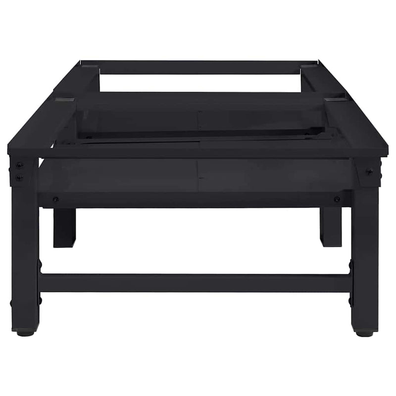 vidaXL Mosógép Talp 2 pcs Fekete 64 x 55 x 32.5 cm Acél