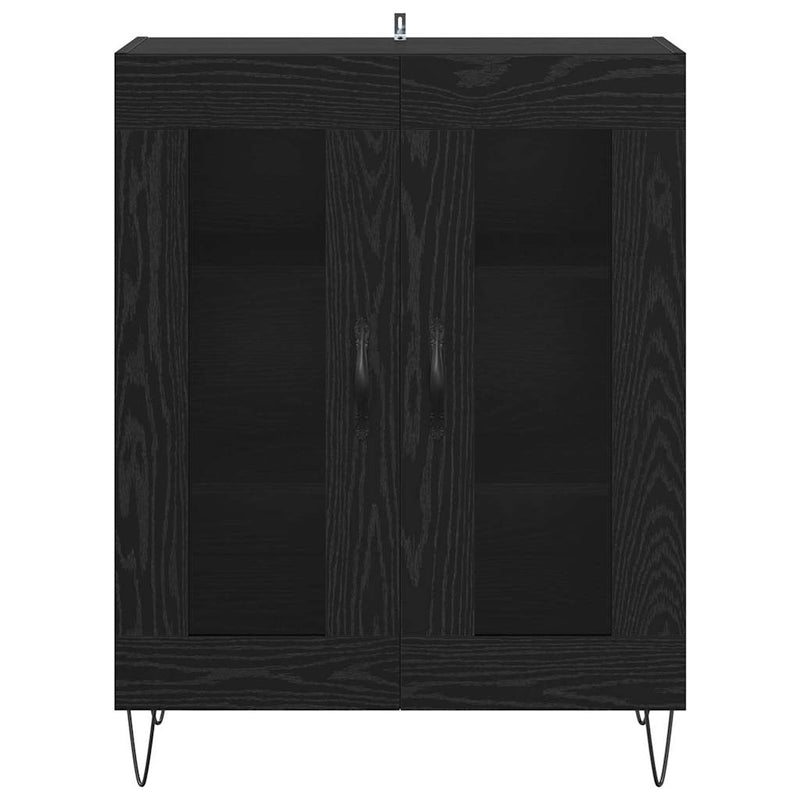 vidaXL Széf Fekete tölgy 69,5 x 34 x 90 cm Faanyag