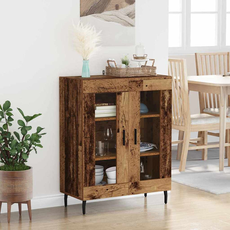 vidaXL Széf Öreg fa 69,5 x 34 x 90 cm Faanyag