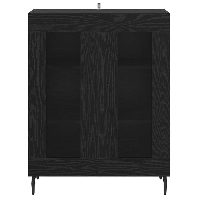 vidaXL Széf Fekete tölgy 69,5 x 34 x 90 cm Faanyag