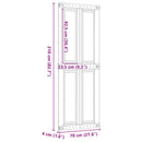 vidaXL Istállóajtó Corona Mézes Barna 70 x 210 cm Tömör Fenyőfa