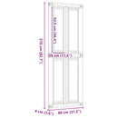 vidaXL Istállóajtó Corona Mézes Barna 80 x 210 cm Tömör Fenyőfa