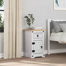 vidaXL Éjjeli asztal Corona Fehér 35 x 32,5 x 58 cm Tömör fenyőfa