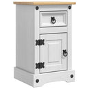 vidaXL Éjjeli asztal Corona Fehér 35 x 32,5 x 58 cm Tömör fenyőfa