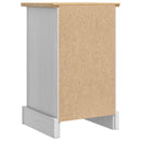 vidaXL Éjjeli asztal Corona Fehér 35 x 32,5 x 58 cm Tömör fenyőfa