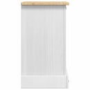 vidaXL Éjjeli asztal Corona Fehér 35 x 32,5 x 58 cm Tömör fenyőfa