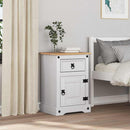 vidaXL Éjjeli asztal Corona Fehér 45 x 35 x 64 cm Tömör fenyőfa