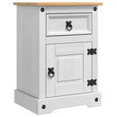 vidaXL Éjjeli asztal Corona Fehér 45 x 35 x 64 cm Tömör fenyőfa