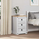 vidaXL Éjjeli asztal Corona Fehér 45 x 35 x 64 cm Tömör fenyőfa