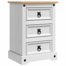 vidaXL Éjjeli asztal Corona Fehér 45 x 35 x 64 cm Tömör fenyőfa